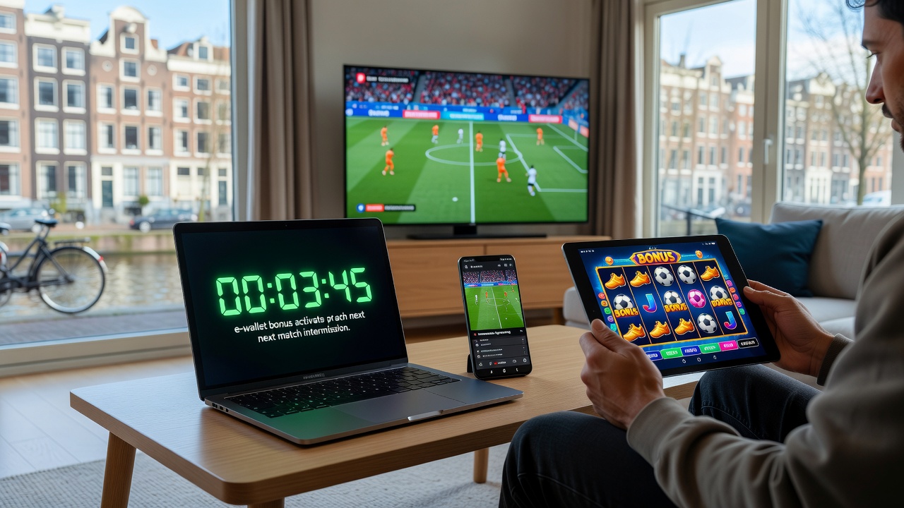 Grafiek van e-wallet transacties tijdens voetbal matches in Nederland